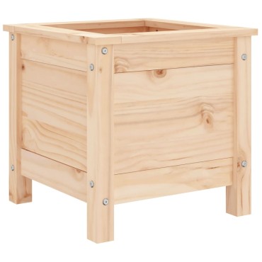 vidaXL Ζαρντινιέρα Κήπου 40 x 40 x 39 εκ. από Μασίφ Ξύλο Πεύκου