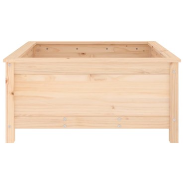 vidaXL Ζαρντινιέρα 82,5 x 82,5 x 39 εκ. από Μασίφ Ξύλο Πεύκου