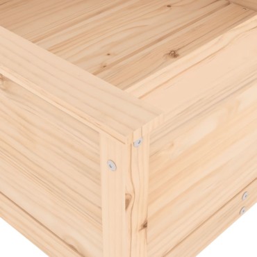 vidaXL Ζαρντινιέρα 82,5 x 82,5 x 39 εκ. από Μασίφ Ξύλο Πεύκου