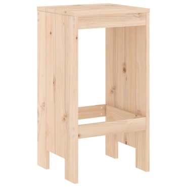 vidaXL Σκαμπό Μπαρ 2 τεμ. 40x36x75cm από Μασίφ Ξύλο Πεύκου