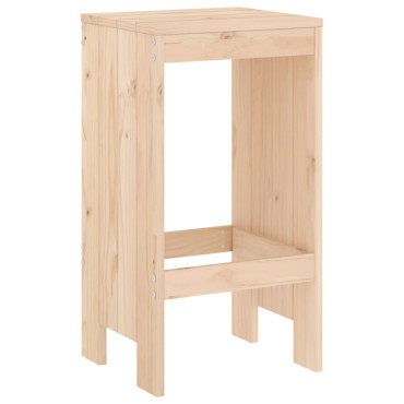 vidaXL Σκαμπό Μπαρ 2 τεμ. 40x36x75cm από Μασίφ Ξύλο Πεύκου