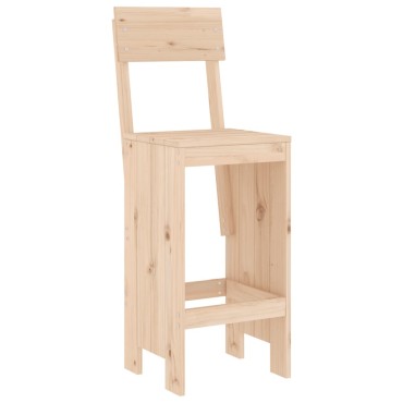vidaXL Σκαμπό Μπαρ 2 τεμ. 40x48,5x115,5cm από Μασίφ Ξύλο Πεύκου