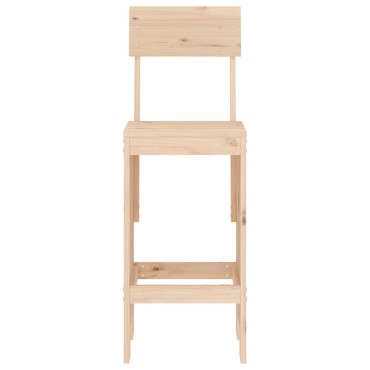 vidaXL Σκαμπό Μπαρ 2 τεμ. 40x48,5x115,5cm από Μασίφ Ξύλο Πεύκου