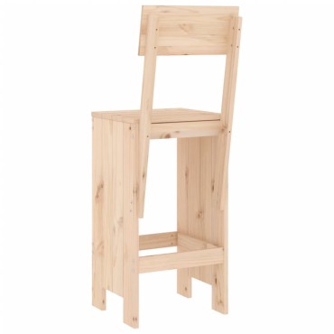 vidaXL Σκαμπό Μπαρ 2 τεμ. 40x48,5x115,5cm από Μασίφ Ξύλο Πεύκου