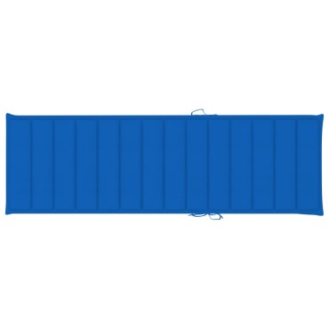 vidaXL Μαξιλάρι Ξαπλώστρας Μπλε Ρουά 200x70x3cm από Ύφασμα Oxford