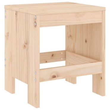vidaXL Σκαμπό Κήπου 2 τεμ. 40x36x45cm από Μασίφ Ξύλο Πεύκου