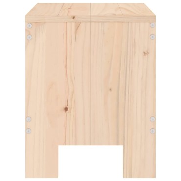vidaXL Σκαμπό Κήπου 2 τεμ. 40x36x45cm από Μασίφ Ξύλο Πεύκου