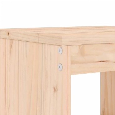 vidaXL Σκαμπό Κήπου 2 τεμ. 40x36x45cm από Μασίφ Ξύλο Πεύκου