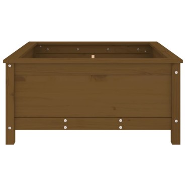 vidaXL Ζαρντινιέρα Μελί 82,5 x 82,5 x 39 εκ. από Μασίφ Ξύλο Πεύκου