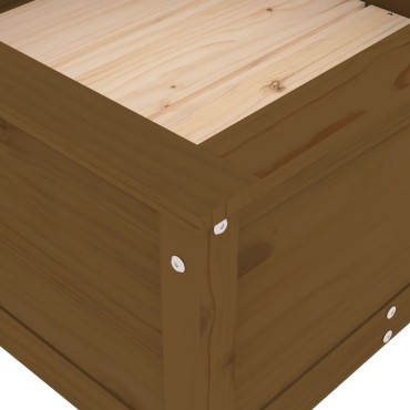 vidaXL Ζαρντινιέρα Μελί 82,5 x 82,5 x 39 εκ. από Μασίφ Ξύλο Πεύκου