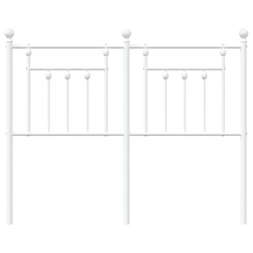 vidaXL Κεφαλάρι Λευκό Μεταλλικό 125x3x97cm 1 τεμ.