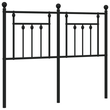 vidaXL Κεφαλάρι Μαύρο Μεταλλικό 125x3x97cm 1 τεμ.
