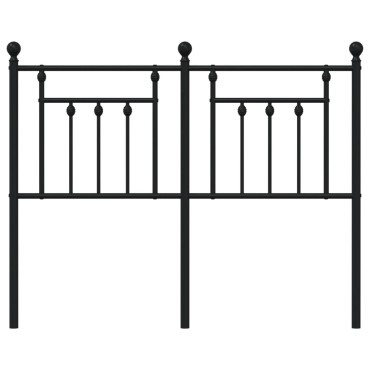 vidaXL Κεφαλάρι Μαύρο Μεταλλικό 125x3x97cm 1 τεμ.