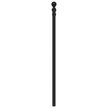 vidaXL Κεφαλάρι Μαύρο Μεταλλικό 125x3x97cm 1 τεμ.
