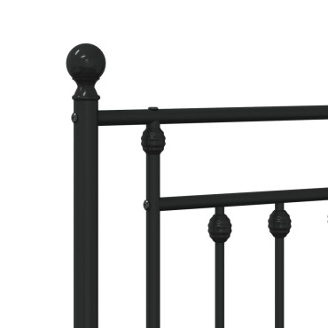 vidaXL Κεφαλάρι Μαύρο Μεταλλικό 125x3x97cm 1 τεμ.