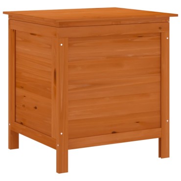 vidaXL Μπαούλο Αποθ. Κήπου Καφέ 50x49x56,5cm Μασίφ Ξύλο Ελάτης 1 τεμ.