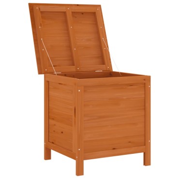 vidaXL Μπαούλο Αποθ. Κήπου Καφέ 50x49x56,5cm Μασίφ Ξύλο Ελάτης 1 τεμ.