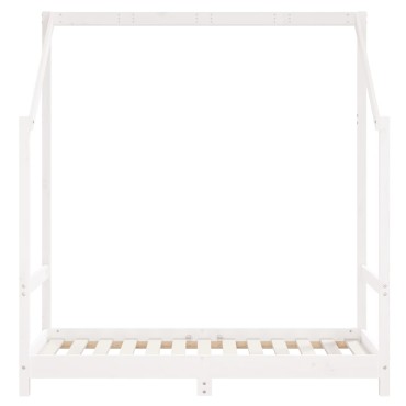 vidaXL Πλαίσιο Παιδικού Κρεβατιού Λευκό 70x140cm Μασίφ Ξύλο Πεύκου 1 τεμ. - Μονό
