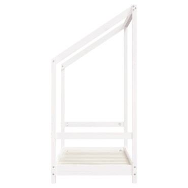 vidaXL Πλαίσιο Παιδικού Κρεβατιού Λευκό 70x140cm Μασίφ Ξύλο Πεύκου 1 τεμ. - Μονό