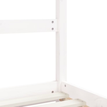 vidaXL Πλαίσιο Παιδικού Κρεβατιού Λευκό 70x140cm Μασίφ Ξύλο Πεύκου 1 τεμ. - Μονό