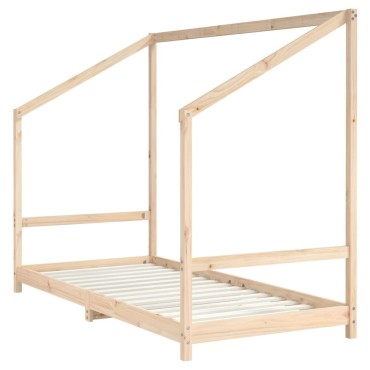 vidaXL Πλαίσιο Παιδικού Κρεβατιού 90x190cm από Μασίφ Ξύλο Πεύκου 1 τεμ. - Μονό