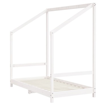 vidaXL Πλαίσιο Παιδικού Κρεβατιού Λευκό 80x160cm Μασίφ Ξύλο Πεύκου 1 τεμ. - Μονό