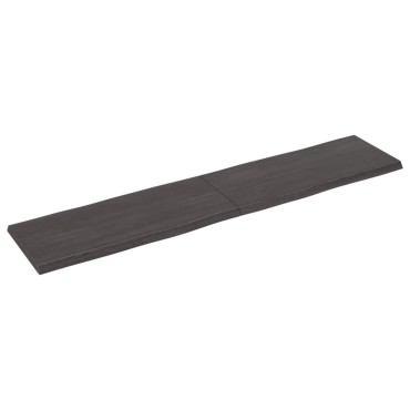 vidaXL Επιφ Τραπεζιού Αν Καφέ 180x40x(2-4)cm Ακατέργ. Μασίφ Ξύλο Δρυός 1 τεμ.