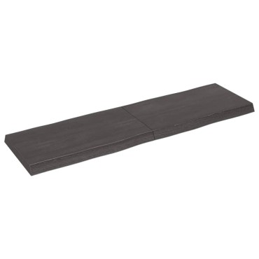 vidaXL Επιφ Τραπεζιού Αν Καφέ 140x40x(2-6)cm Ακατέργ. Μασίφ Ξύλο Δρυός 1 τεμ.