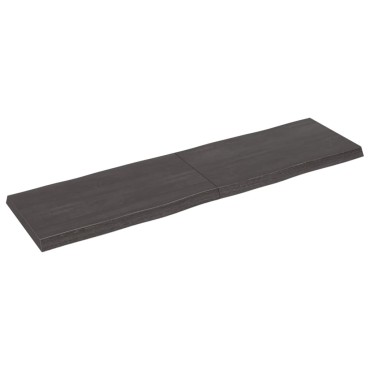 vidaXL Επιφ Τραπεζιού Αν Καφέ 180x50x(2-6)cm Ακατέργ. Μασίφ Ξύλο Δρυός 1 τεμ.