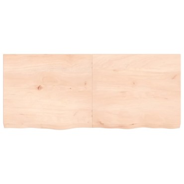 vidaXL Πάγκος Μπάνιου 140x60x(2-6) εκ. από Ακατέργαστο Μασίφ Ξύλο