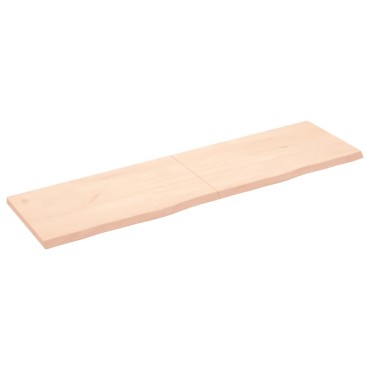 vidaXL Πάγκος Μπάνιου 180x50x(2-4) εκ. από Ακατέργαστο Μασίφ Ξύλο