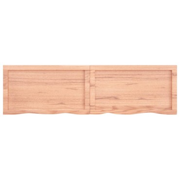 vidaXL Πάγκος Μπάνιου Αν. Καφέ 140x40x(2-6) εκ. Επεξεργ. Μασίφ Ξύλο