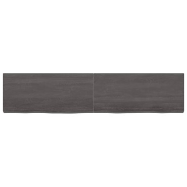 vidaXL Πάγκος Μπάνιου Σκούρο Καφέ 180x40x(2-6) εκ. Επεξεργ. Μασίφ Ξύλο
