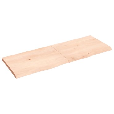 vidaXL Πάγκος Μπάνιου 140x50x(2-4) εκ. από Ακατέργαστο Μασίφ Ξύλο