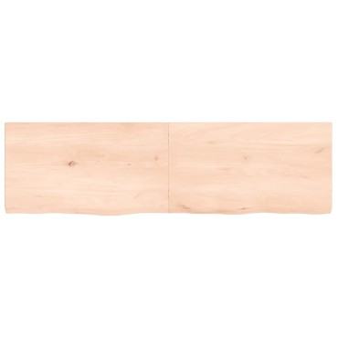 vidaXL Πάγκος Μπάνιου 140x40x(2-4) εκ. από Ακατέργαστο Μασίφ Ξύλο