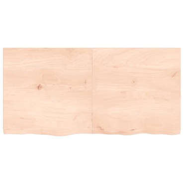 vidaXL Πάγκος Μπάνιου 120x60x(2-4) εκ. από Ακατέργαστο Μασίφ Ξύλο