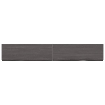 vidaXL Πάγκος Μπάνιου Σκούρο Καφέ 180x40x(2-4) εκ. Επεξεργ. Μασίφ Ξύλο
