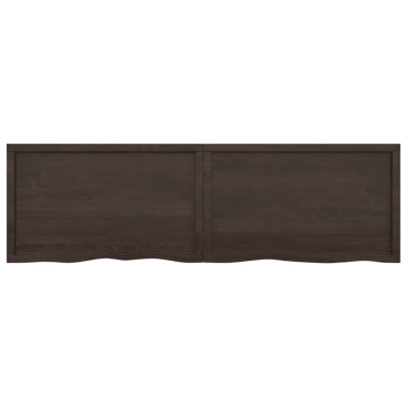vidaXL Πάγκος Μπάνιου Σκούρο Καφέ 200x60x(2-4) εκ. Επεξεργ. Μασίφ Ξύλο