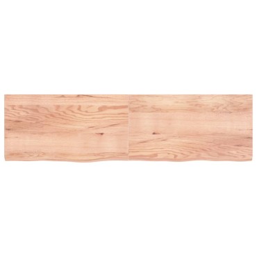 vidaXL Επιφ Τραπεζιού Αν Καφέ 220x60x(2-6)cm Επεξ. Μασίφ Ξύλο Δρυός 1 τεμ.
