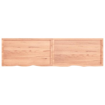 vidaXL Επιφ Τραπεζιού Αν Καφέ 220x60x(2-6)cm Επεξ. Μασίφ Ξύλο Δρυός 1 τεμ.