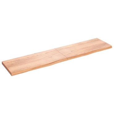vidaXL Επιφ Τραπεζιού Αν Καφέ 220x50x(2-6)cm Επεξ. Μασίφ Ξύλο Δρυός 1 τεμ.