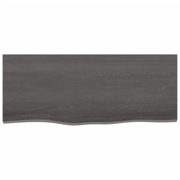 vidaXL Επιφ. Τραπεζιού Σκούρο Καφέ 100x40x2cm Επεξ. Μασίφ Ξύλο Δρυός 1 τεμ.