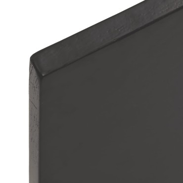 vidaXL Επιφ. Τραπεζιού Σκούρο Καφέ 100x50x2cm Επεξ. Μασίφ Ξύλο Δρυός 1 τεμ.