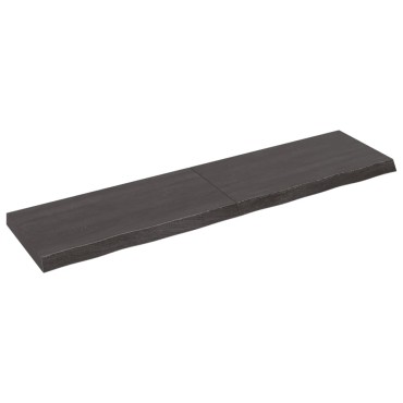 vidaXL Επιφάνεια Τραπεζιού Σκούρο Καφέ 160x40x(2-6)cm Επεξ. Μασίφ Δρυς 1 τεμ.