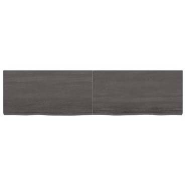 vidaXL Επιφάνεια Τραπεζιού Σκούρο Καφέ 160x40x(2-6)cm Επεξ. Μασίφ Δρυς 1 τεμ.
