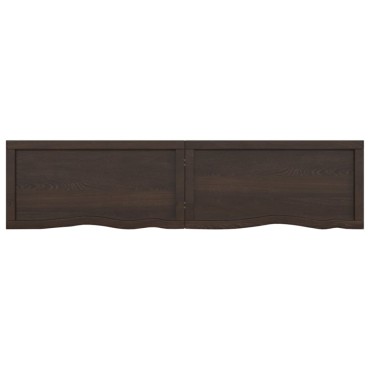 vidaXL Επιφάνεια Τραπεζιού Σκούρο Καφέ 160x40x(2-6)cm Επεξ. Μασίφ Δρυς 1 τεμ.