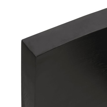 vidaXL Επιφάνεια Τραπεζιού Σκούρο Καφέ 120x50x(2-6)cm Επεξ. Μασίφ Δρυς 1 τεμ.