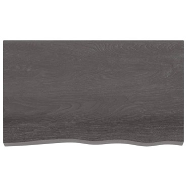 vidaXL Επιφ. Τραπεζιού Σκούρο Καφέ 100x60x2cm Επεξ. Μασίφ Ξύλο Δρυός 1 τεμ.