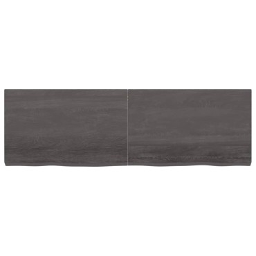 vidaXL Επιφάνεια Τραπεζιού Σκούρο Καφέ 160x50x(2-6)cm Επεξ. Μασίφ Δρυς 1 τεμ.