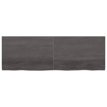 vidaXL Επιφάνεια Τραπεζιού Σκούρο Καφέ 180x60x(2-4)cm Επεξ. Μασίφ Δρυς 1 τεμ.
